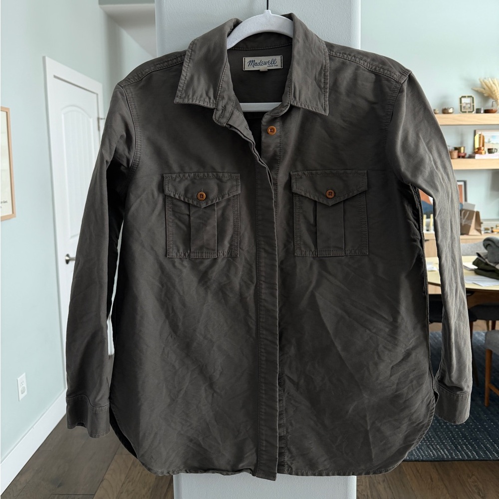 Madewell Dark Olive Shirt Jacket